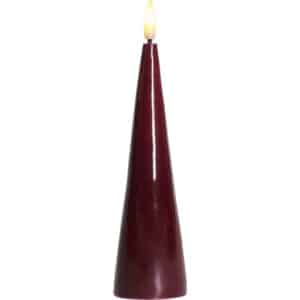 Sirius Sille kegle LED bloklys, batteri, bordeaux, H17 cm