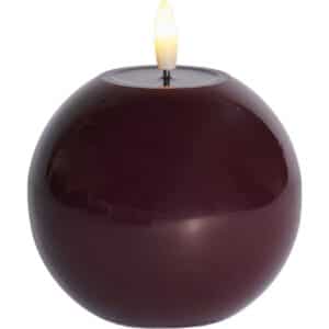 Sirius Sille rundt LED bloklys, batteri, bordeaux