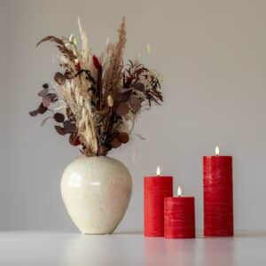 Luna LED bloklys Ø7,5 X 10-15-20cm 3stk. Mix selv farver