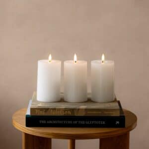 Luna LED bloklys Ø7,5 X 12,5cm sæt a 3 stk