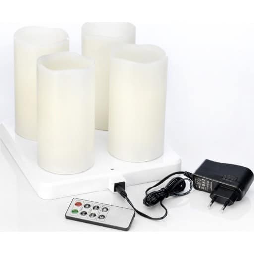 Duni genopladelige LED bloklys - 4 stk.