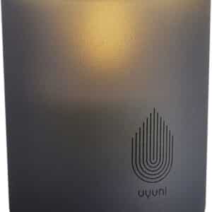 Glass Candle, Grey, 2pack, 6x7 cm