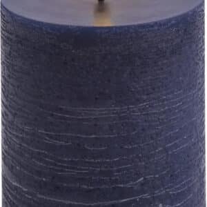 LED Pillar Candle, Dark Blue, Rustic, 7,8 x 10,1 cm 4/24