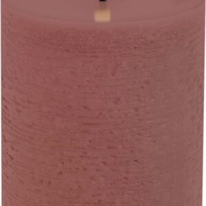 LED Pillar Candle, Terracotta, Rustic, 7,8x10,1 cm
