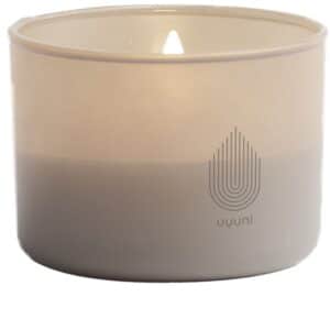 LED Rechargeable Glass Candle, Sandstone, 8,2x6 cm