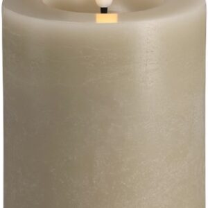 Moods & More LED Pillar Candles, Rock, Melted, Kit Grey 74