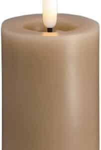 Moods & More LED Pillar Candles, Silk, Melted, Sand, 49x75
