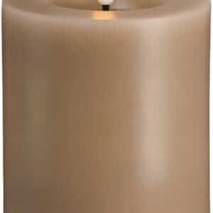 Moods & More LED Pillar Candles, Silk, Melted, Sand, 74x10