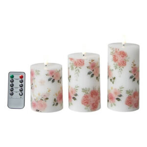 Da'core LED Bloklys roser 3-pak