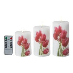 Da'core LED Bloklys tulipaner 3-pak