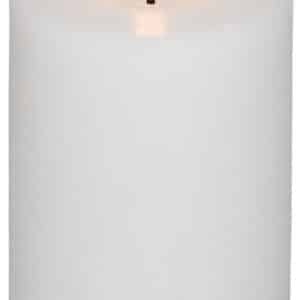 Skandi - LED Bloklys Ø7,5 cm - Hvid - H10 cm