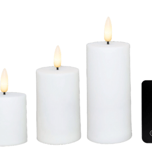 Skandi - LED Bloklys Sæt - Ø5,2cm - Udendørs - Hvid