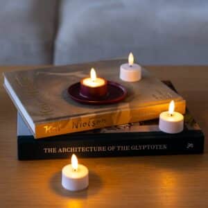 Sia LED fyrfadslys genopladelig 4 stk