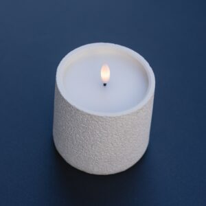 Sia LED bloklys genopladelig ø 8.5 x 8 cm. Hvid (Sendes fra 13 maj)