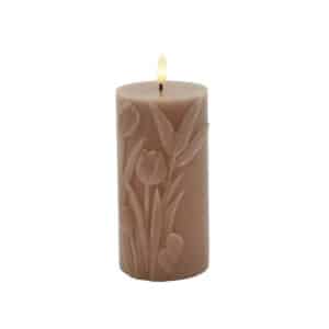Tulisa LED stearinlys - Caramel
